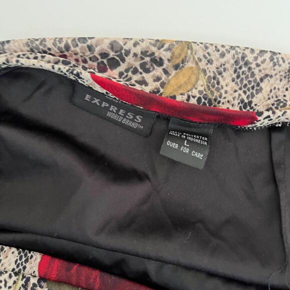 Express rose snakeprint midi skirt - Picture 4 of 4